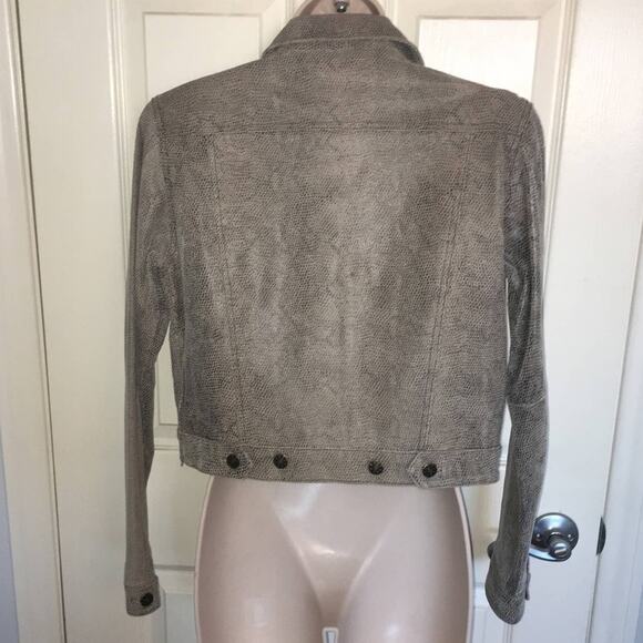 Brandon Thomas Python Snake Pattern LEATHER Jacket EUC Size Small - Picture 2 of 5